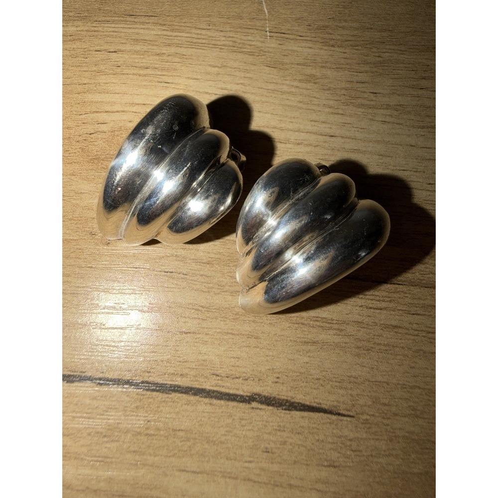Tiffany & Co. Italy Sterling Silver Large Clip Shell 925 Vintage.